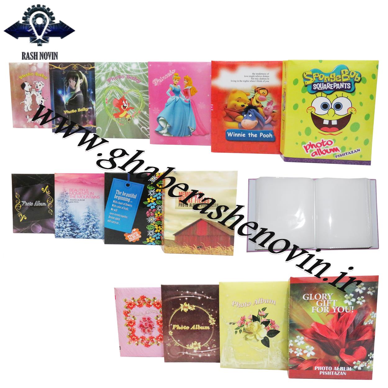 آلبوم سلفونی (کیسه ایی) 100 عکس جور (گل و کارتونی)